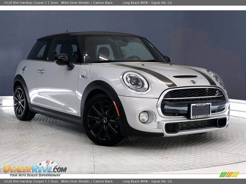 2018 Mini Hardtop Cooper S 2 Door White Silver Metallic / Carbon Black Photo #36