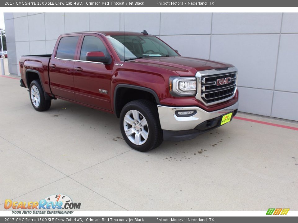 2017 GMC Sierra 1500 SLE Crew Cab 4WD Crimson Red Tintcoat / Jet Black Photo #2