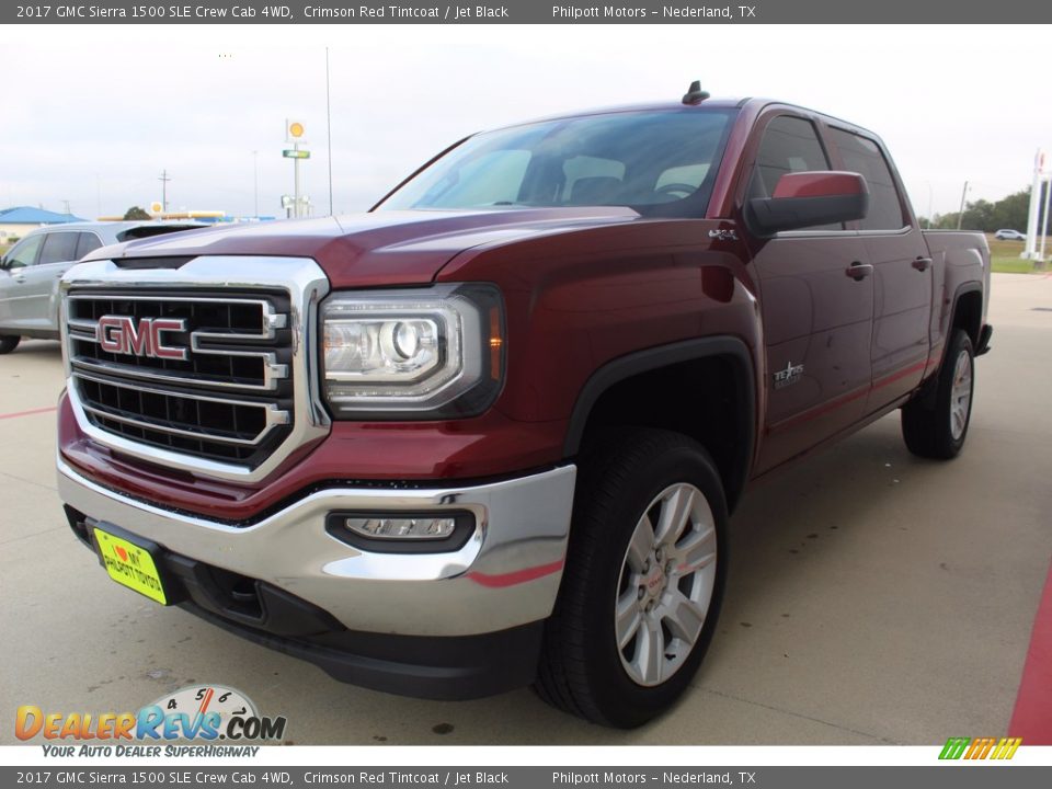 2017 GMC Sierra 1500 SLE Crew Cab 4WD Crimson Red Tintcoat / Jet Black Photo #4