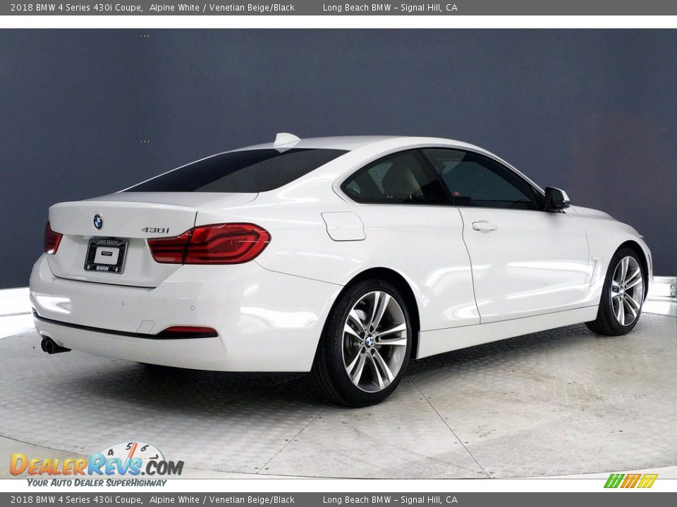 2018 BMW 4 Series 430i Coupe Alpine White / Venetian Beige/Black Photo #13