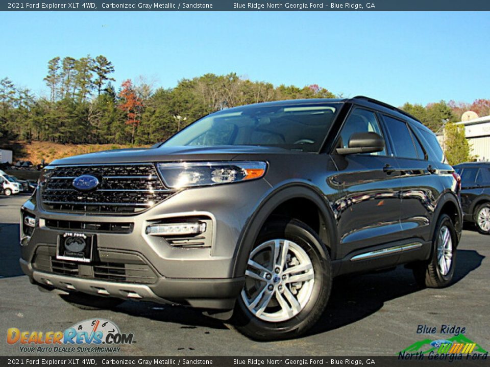 2021 Ford Explorer XLT 4WD Carbonized Gray Metallic / Sandstone Photo #1