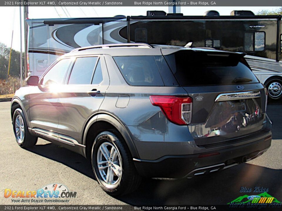 2021 Ford Explorer XLT 4WD Carbonized Gray Metallic / Sandstone Photo #3