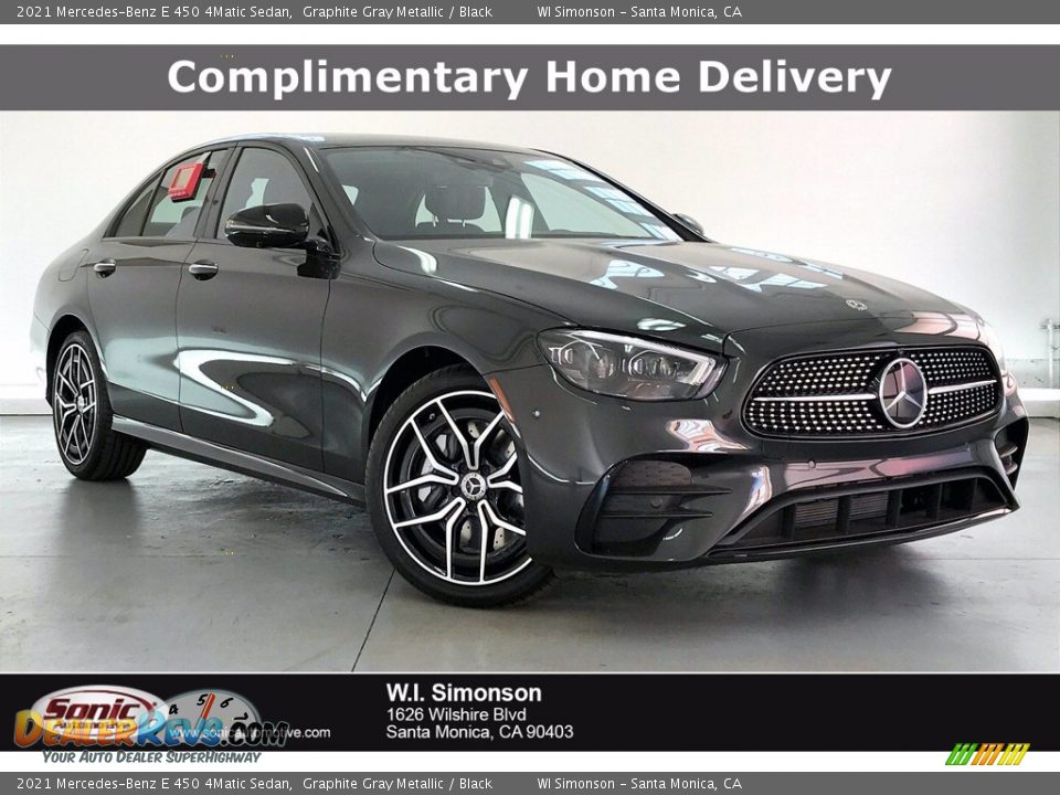 2021 Mercedes-Benz E 450 4Matic Sedan Graphite Gray Metallic / Black Photo #1