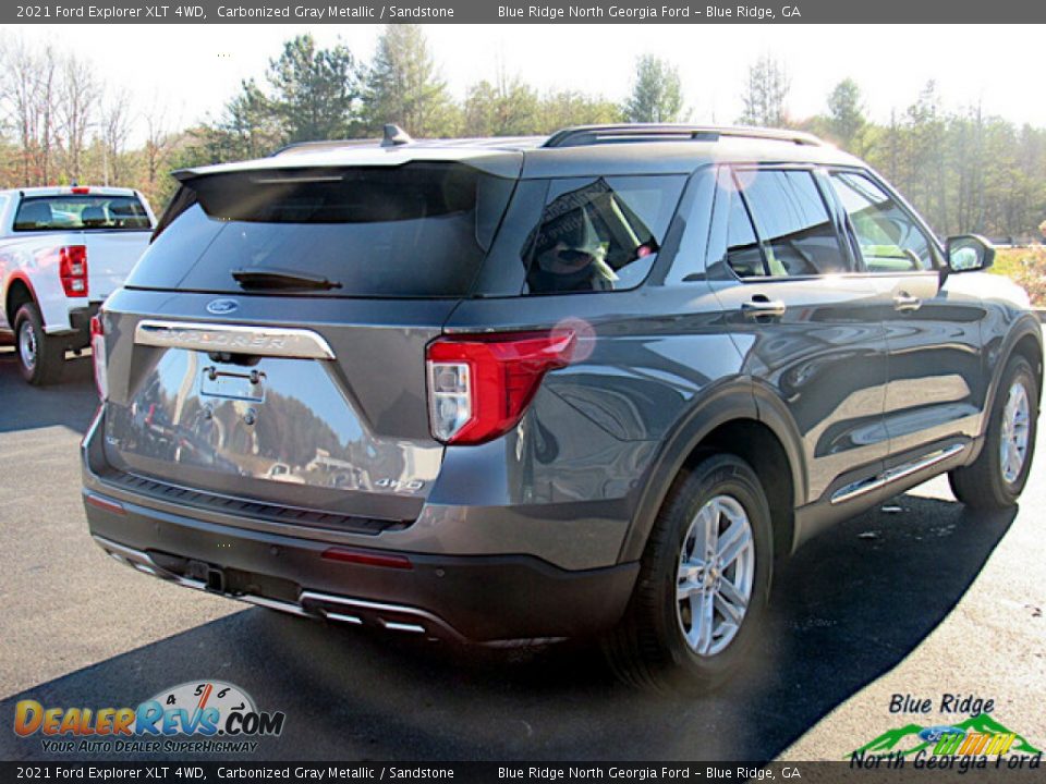 2021 Ford Explorer XLT 4WD Carbonized Gray Metallic / Sandstone Photo #5