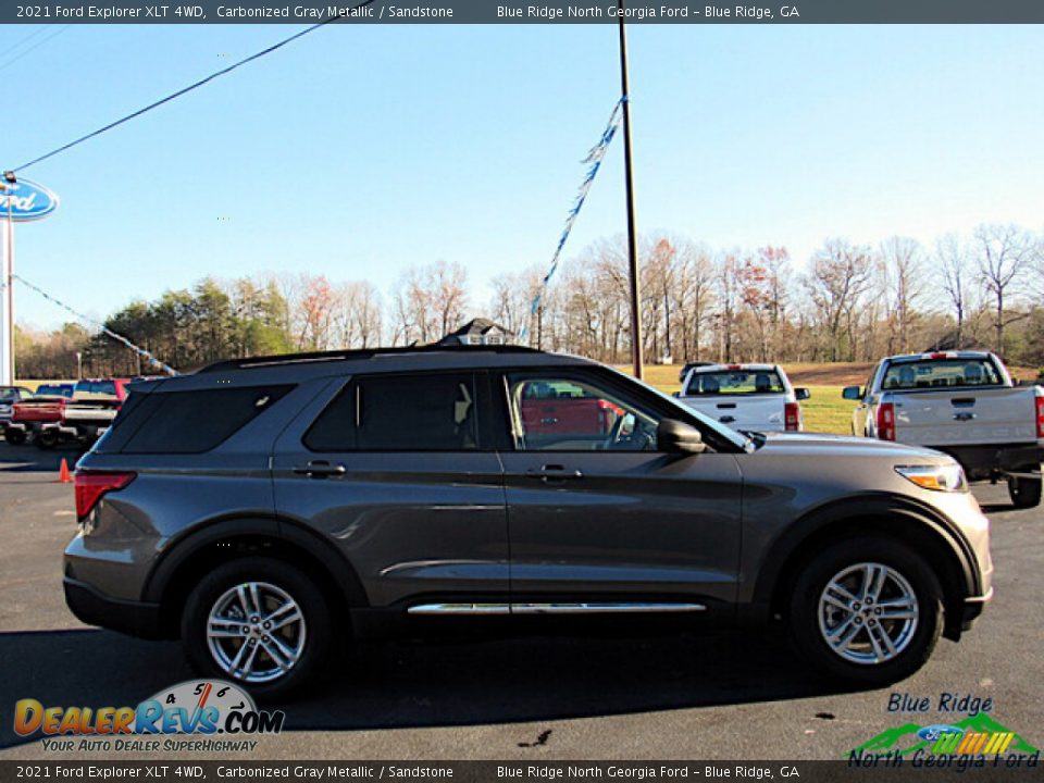 2021 Ford Explorer XLT 4WD Carbonized Gray Metallic / Sandstone Photo #6