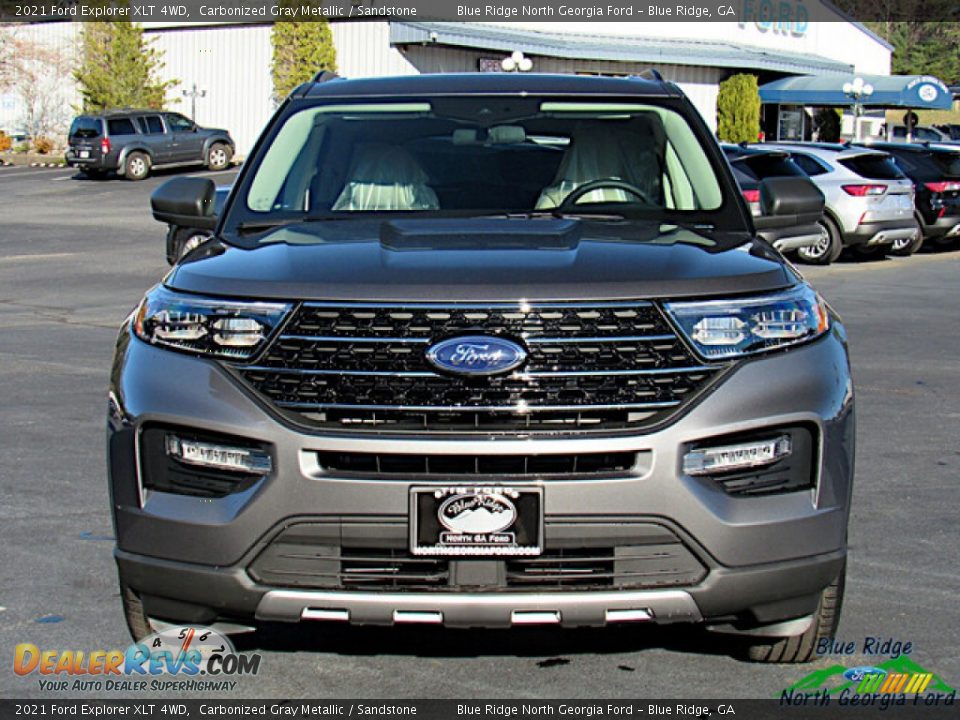 2021 Ford Explorer XLT 4WD Carbonized Gray Metallic / Sandstone Photo #8