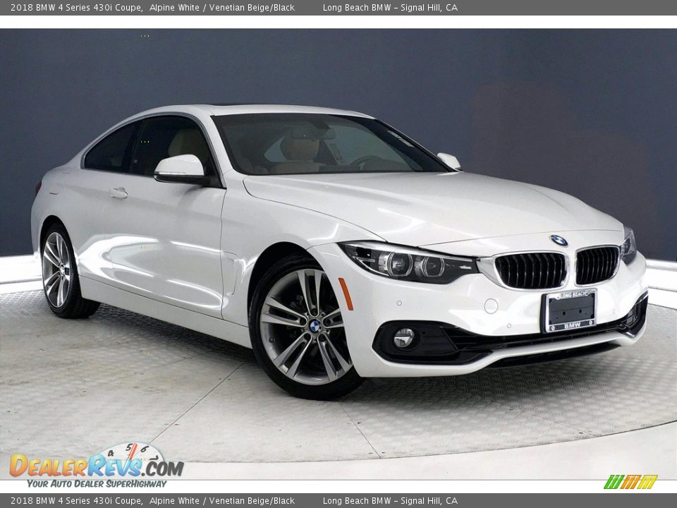 2018 BMW 4 Series 430i Coupe Alpine White / Venetian Beige/Black Photo #36