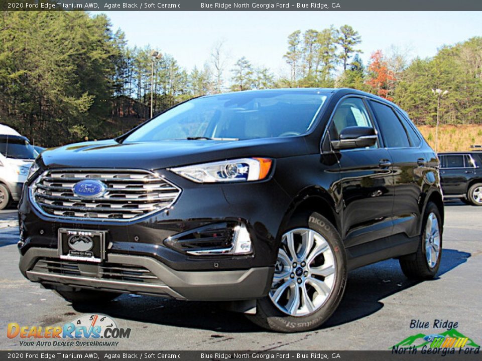2020 Ford Edge Titanium AWD Agate Black / Soft Ceramic Photo #1