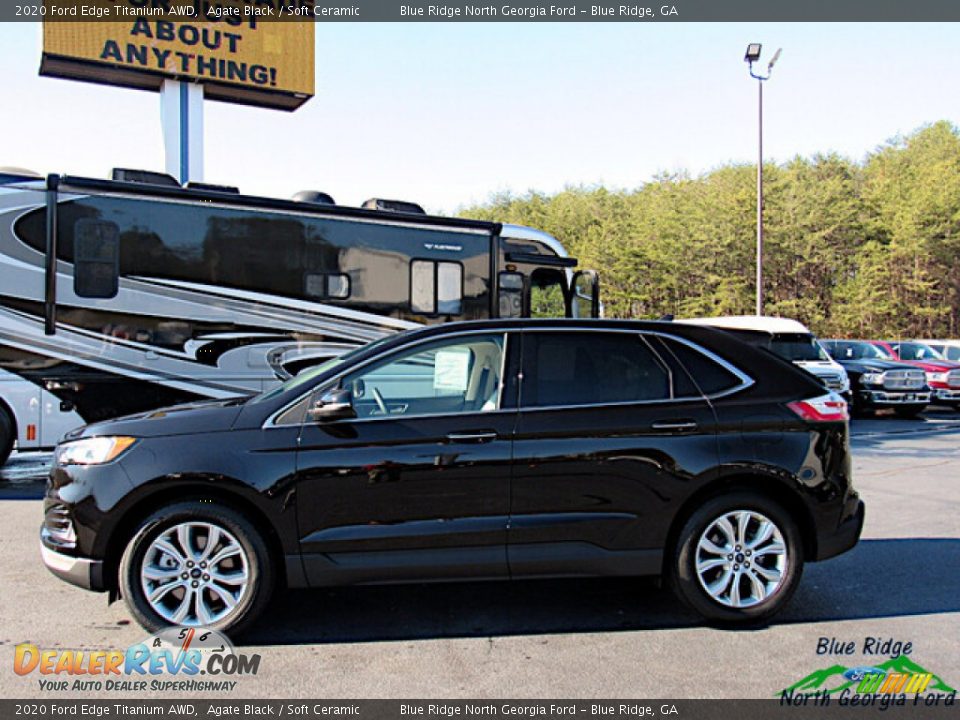 2020 Ford Edge Titanium AWD Agate Black / Soft Ceramic Photo #2