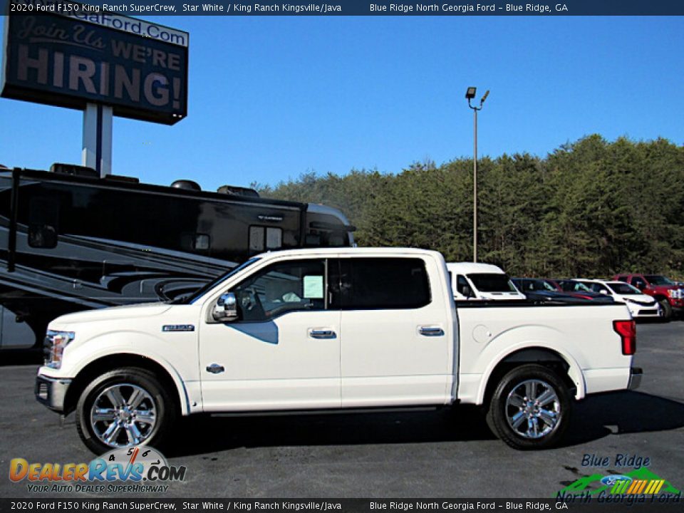2020 Ford F150 King Ranch SuperCrew Star White / King Ranch Kingsville/Java Photo #2