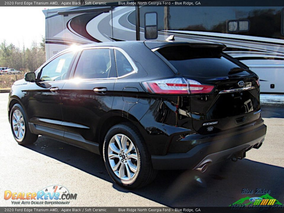 2020 Ford Edge Titanium AWD Agate Black / Soft Ceramic Photo #3