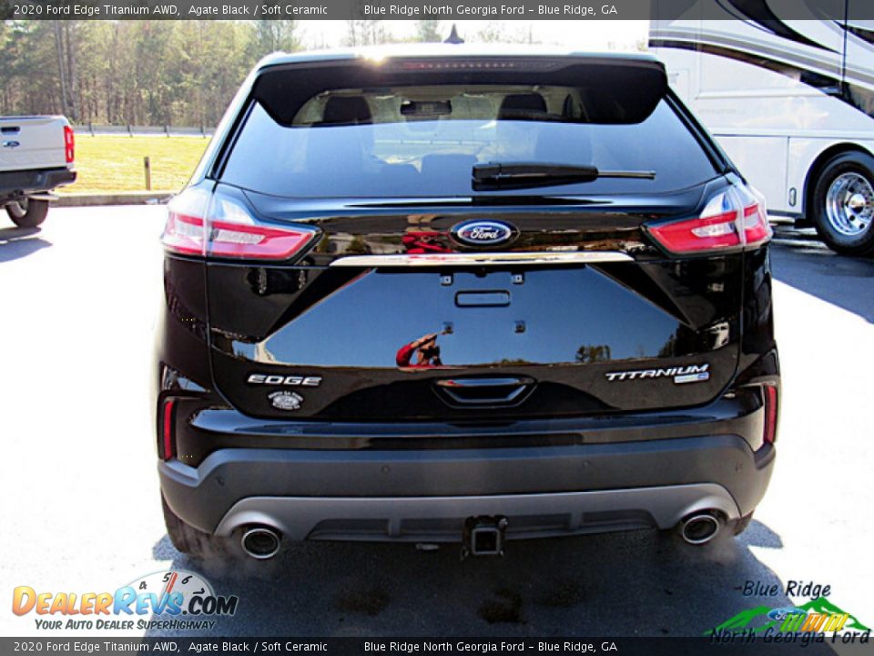 2020 Ford Edge Titanium AWD Agate Black / Soft Ceramic Photo #4
