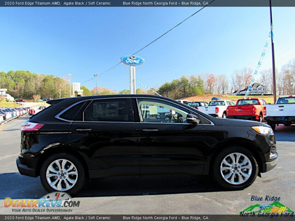 2020 Ford Edge Titanium AWD Agate Black / Soft Ceramic Photo #6