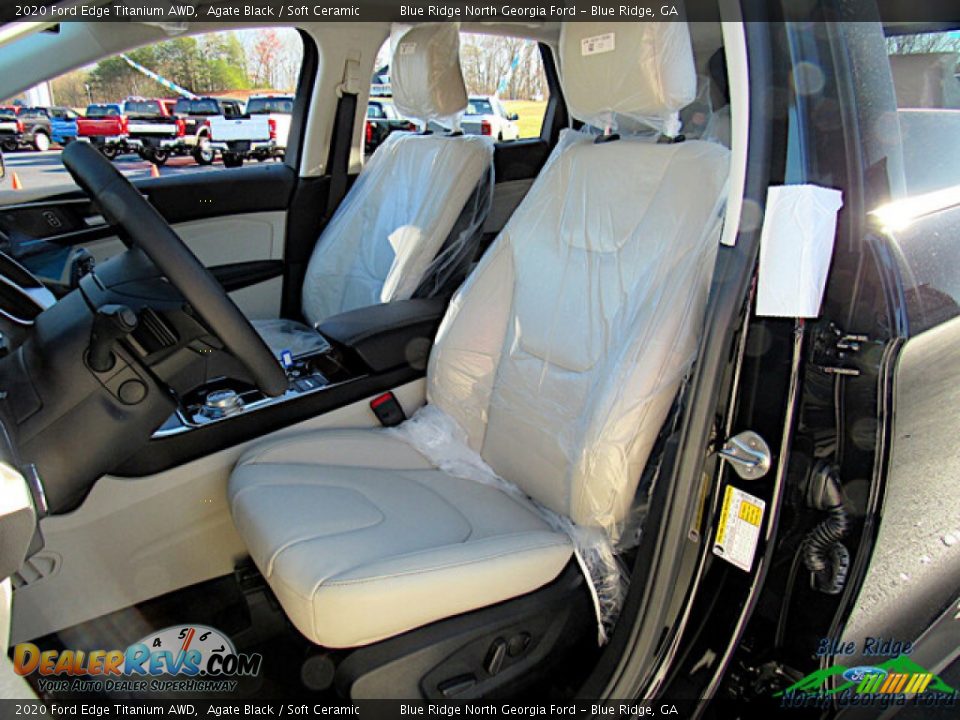 2020 Ford Edge Titanium AWD Agate Black / Soft Ceramic Photo #11
