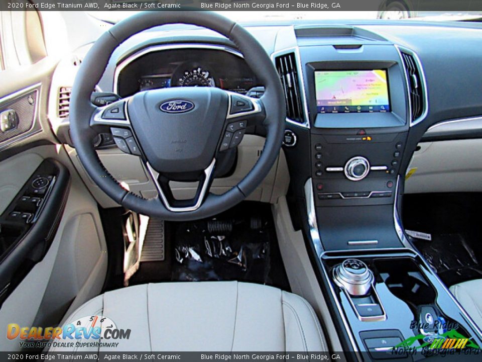 2020 Ford Edge Titanium AWD Agate Black / Soft Ceramic Photo #15