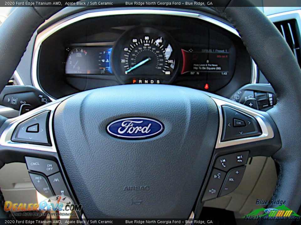 2020 Ford Edge Titanium AWD Agate Black / Soft Ceramic Photo #17