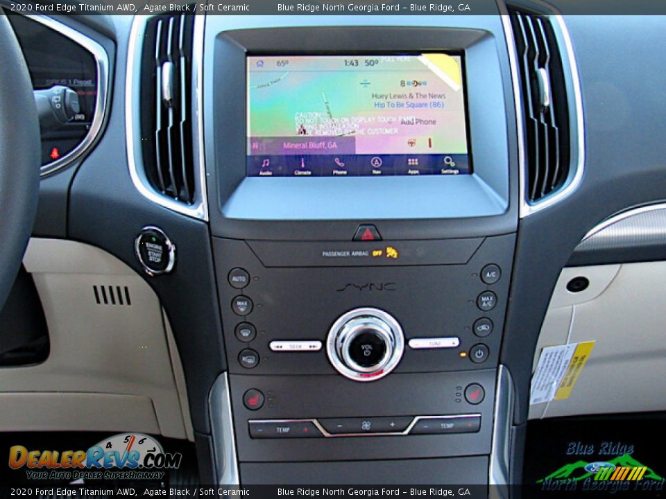 2020 Ford Edge Titanium AWD Agate Black / Soft Ceramic Photo #18