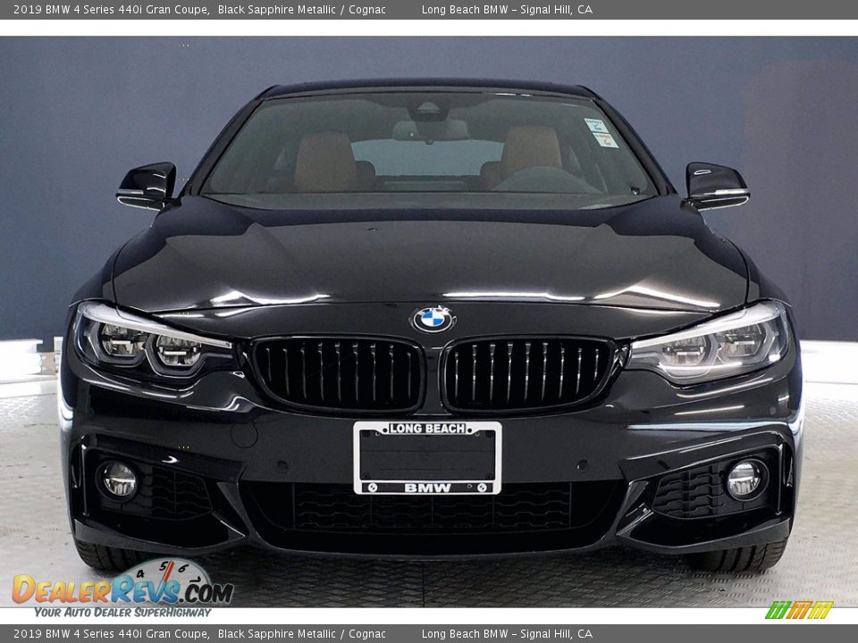 2019 BMW 4 Series 440i Gran Coupe Black Sapphire Metallic / Cognac Photo #2