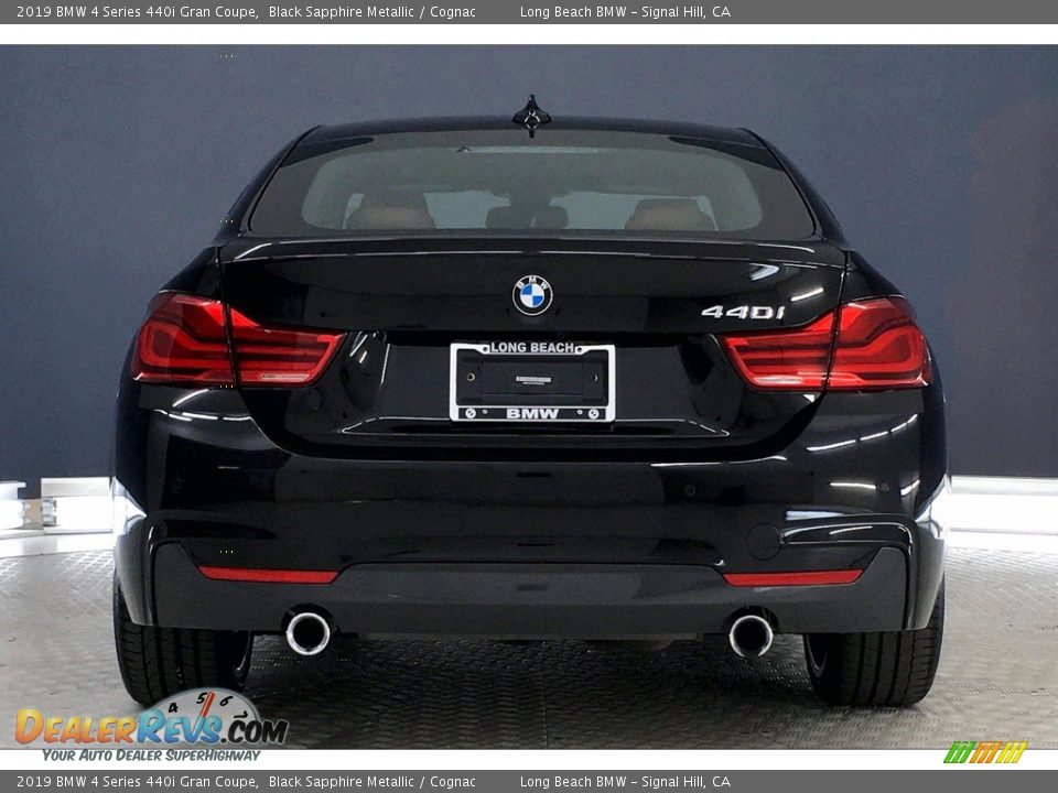 2019 BMW 4 Series 440i Gran Coupe Black Sapphire Metallic / Cognac Photo #3