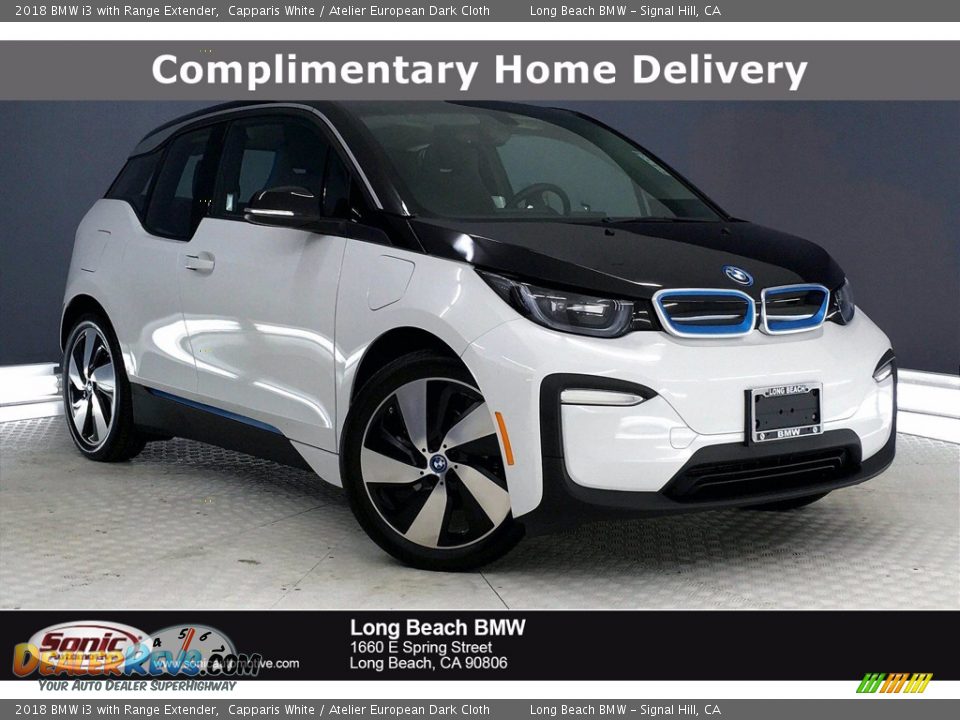 2018 BMW i3 with Range Extender Capparis White / Atelier European Dark Cloth Photo #1