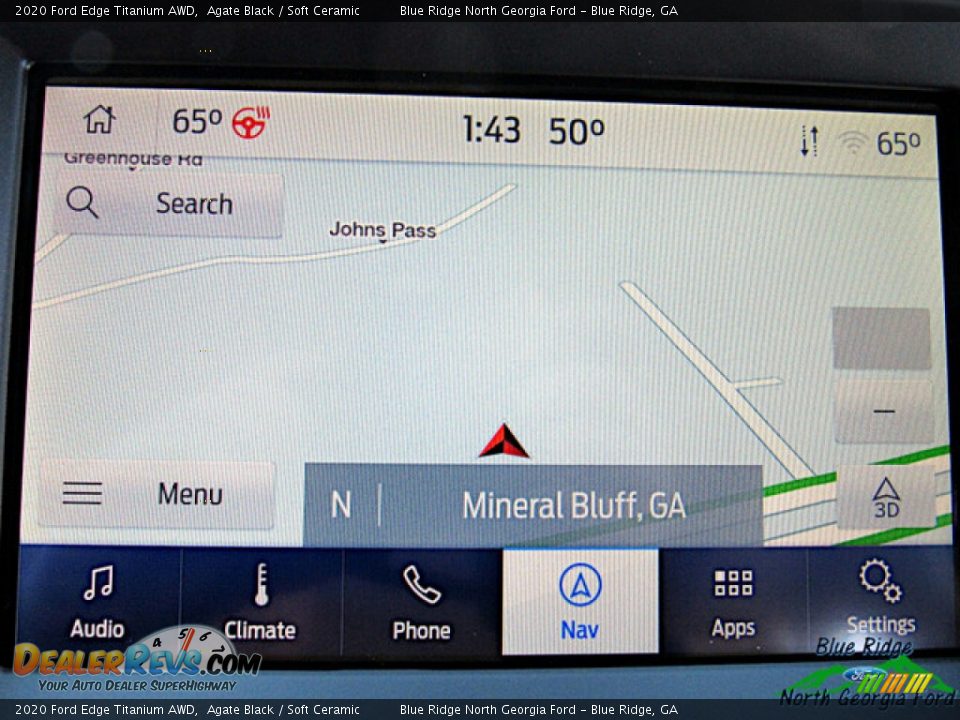 2020 Ford Edge Titanium AWD Agate Black / Soft Ceramic Photo #21