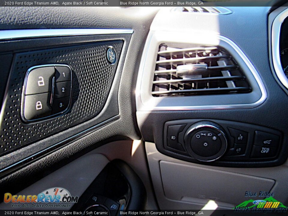 2020 Ford Edge Titanium AWD Agate Black / Soft Ceramic Photo #23
