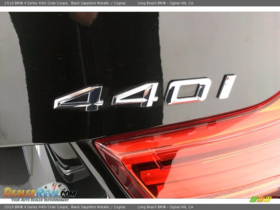 2019 BMW 4 Series 440i Gran Coupe Black Sapphire Metallic / Cognac Photo #7