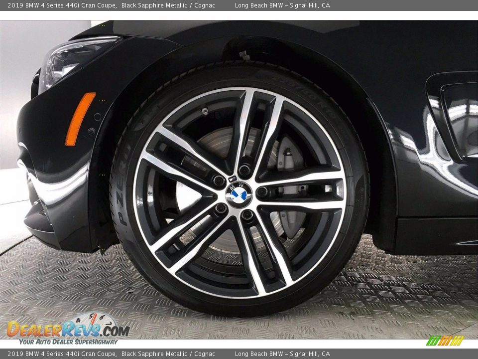 2019 BMW 4 Series 440i Gran Coupe Black Sapphire Metallic / Cognac Photo #8