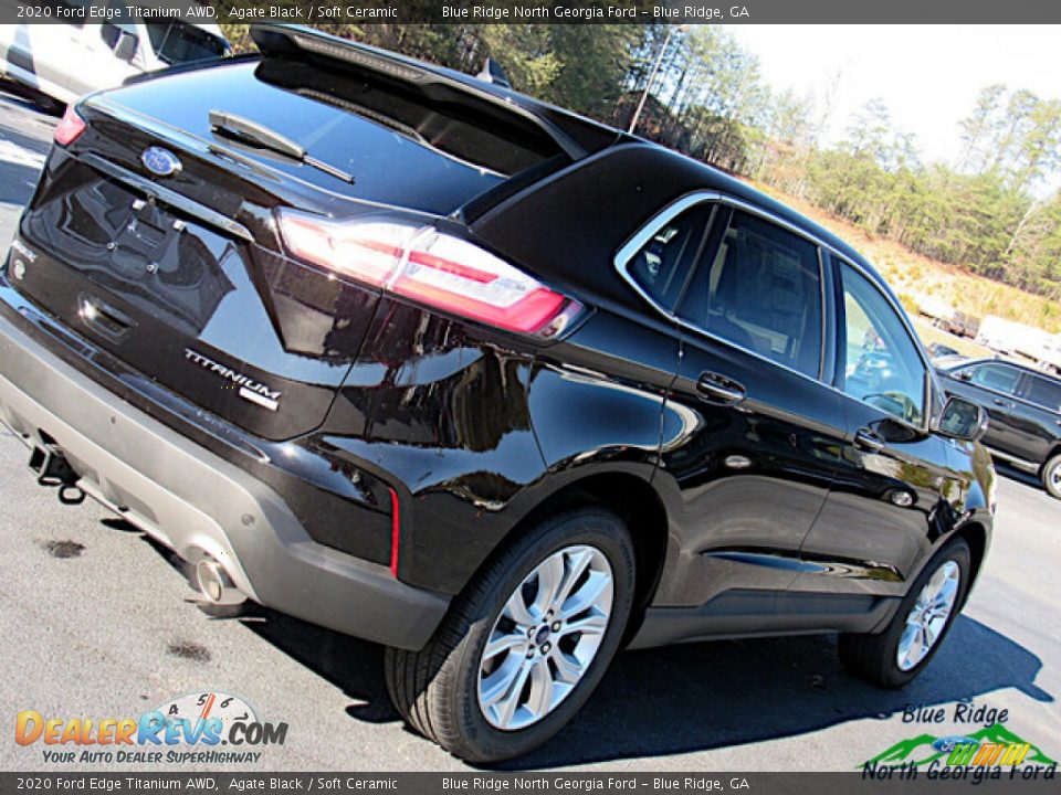 2020 Ford Edge Titanium AWD Agate Black / Soft Ceramic Photo #27