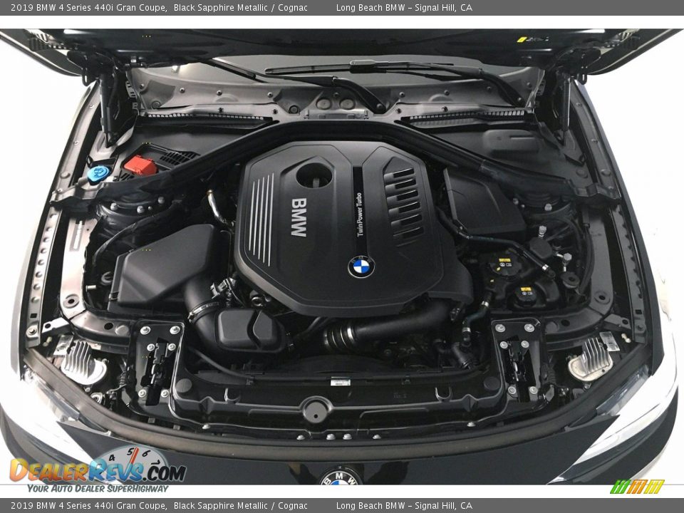 2019 BMW 4 Series 440i Gran Coupe Black Sapphire Metallic / Cognac Photo #9