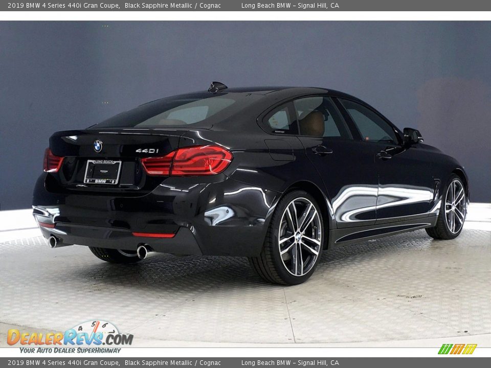2019 BMW 4 Series 440i Gran Coupe Black Sapphire Metallic / Cognac Photo #13