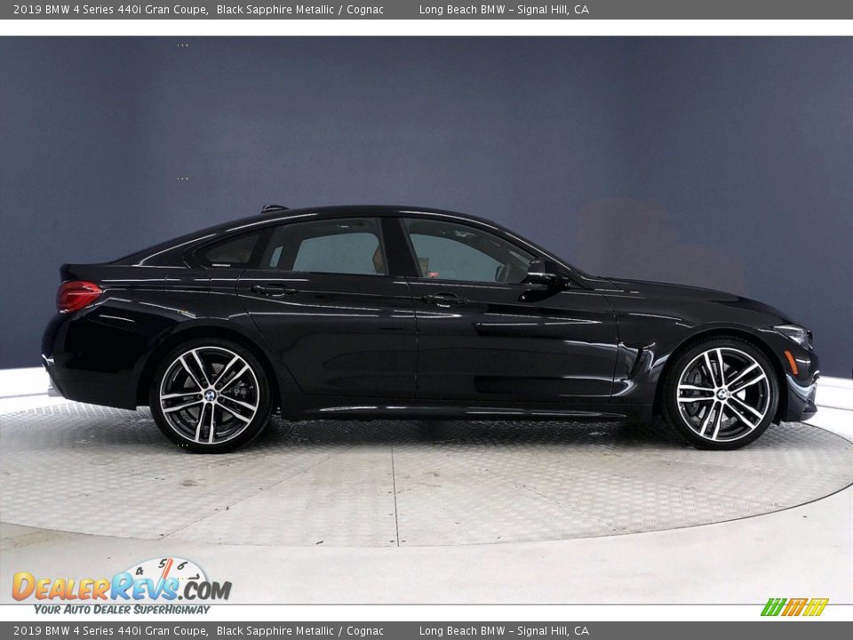 2019 BMW 4 Series 440i Gran Coupe Black Sapphire Metallic / Cognac Photo #14