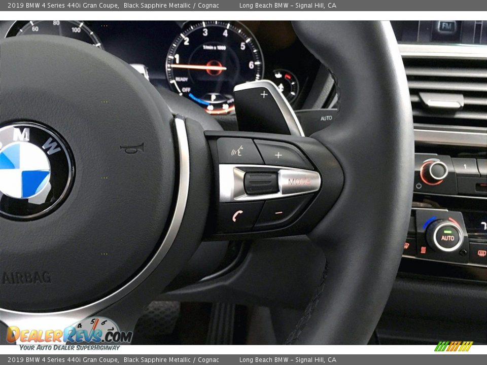 2019 BMW 4 Series 440i Gran Coupe Black Sapphire Metallic / Cognac Photo #19