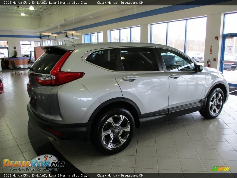 2018 Honda CR-V EX-L AWD Lunar Silver Metallic / Gray Photo #5