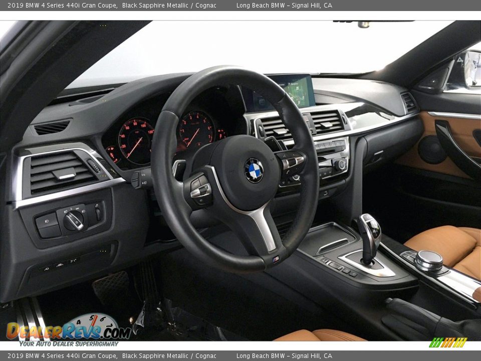 2019 BMW 4 Series 440i Gran Coupe Black Sapphire Metallic / Cognac Photo #21