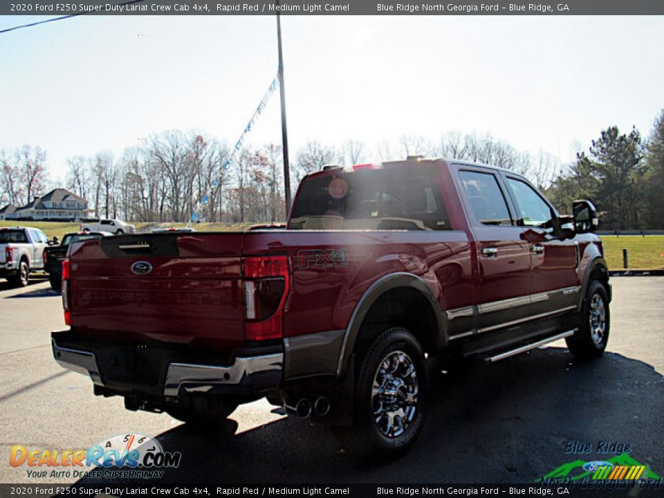 2020 Ford F250 Super Duty Lariat Crew Cab 4x4 Rapid Red / Medium Light Camel Photo #5