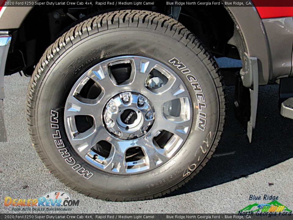 2020 Ford F250 Super Duty Lariat Crew Cab 4x4 Rapid Red / Medium Light Camel Photo #9