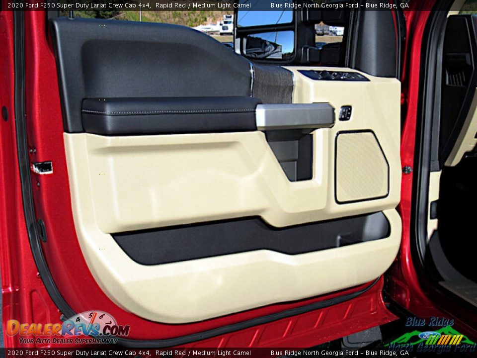 2020 Ford F250 Super Duty Lariat Crew Cab 4x4 Rapid Red / Medium Light Camel Photo #10