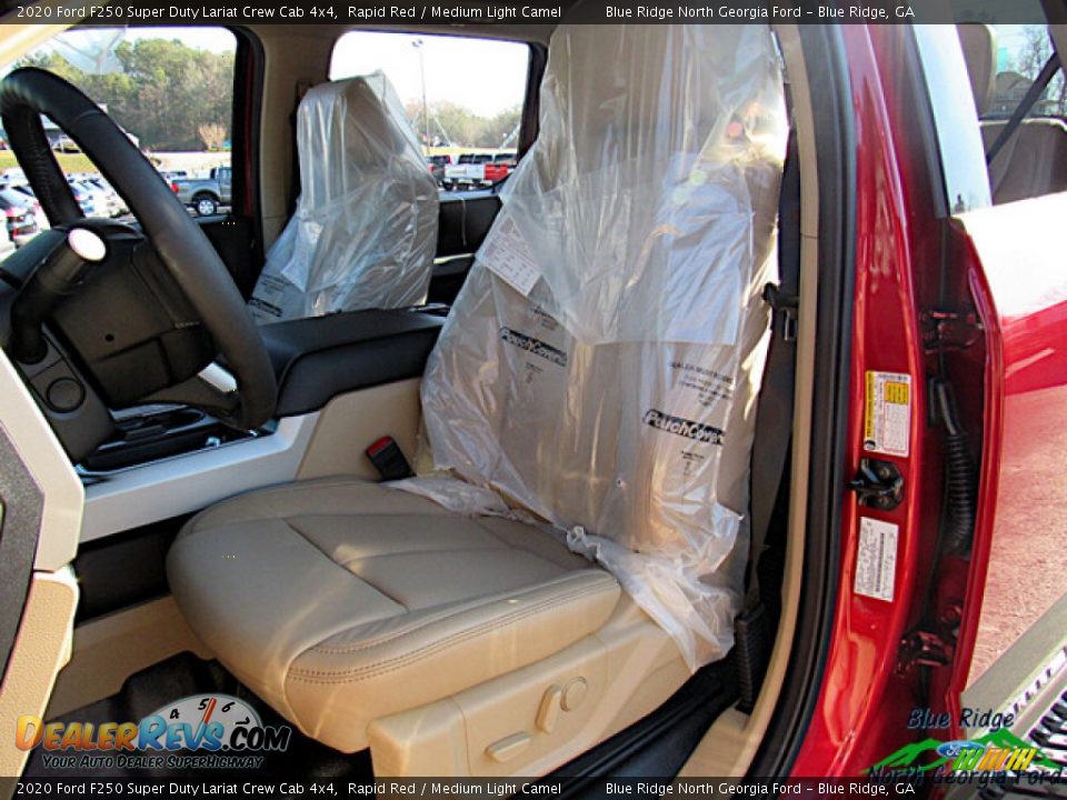 2020 Ford F250 Super Duty Lariat Crew Cab 4x4 Rapid Red / Medium Light Camel Photo #11