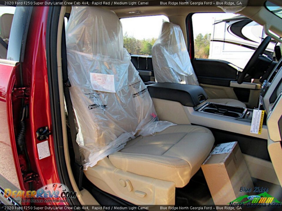2020 Ford F250 Super Duty Lariat Crew Cab 4x4 Rapid Red / Medium Light Camel Photo #12
