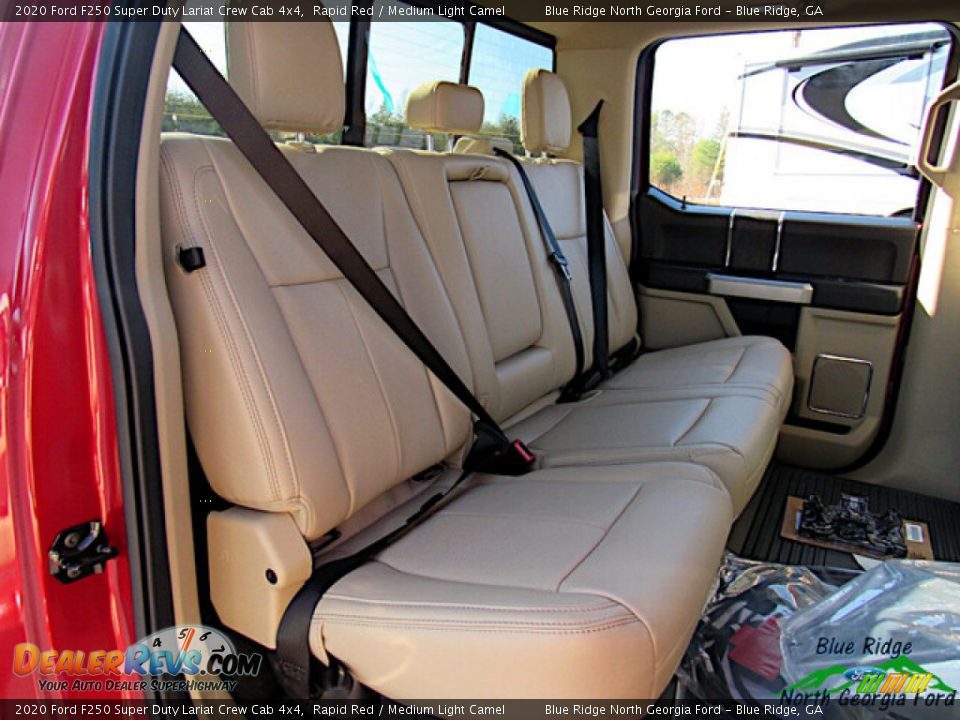 2020 Ford F250 Super Duty Lariat Crew Cab 4x4 Rapid Red / Medium Light Camel Photo #13