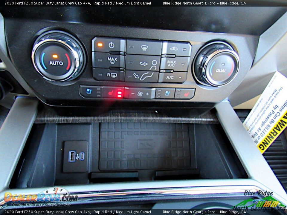 2020 Ford F250 Super Duty Lariat Crew Cab 4x4 Rapid Red / Medium Light Camel Photo #23