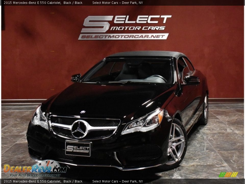 2015 Mercedes-Benz E 550 Cabriolet Black / Black Photo #1