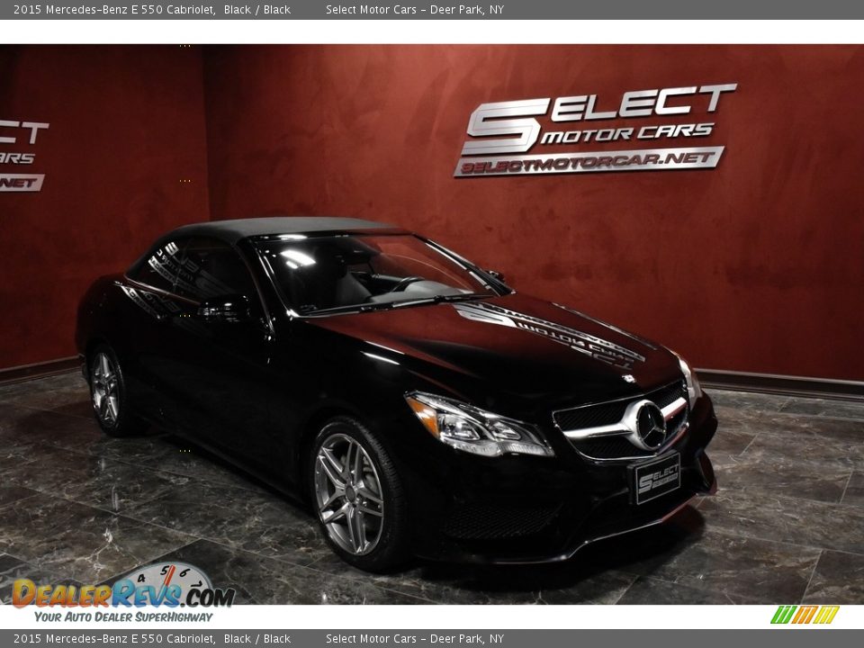 2015 Mercedes-Benz E 550 Cabriolet Black / Black Photo #3