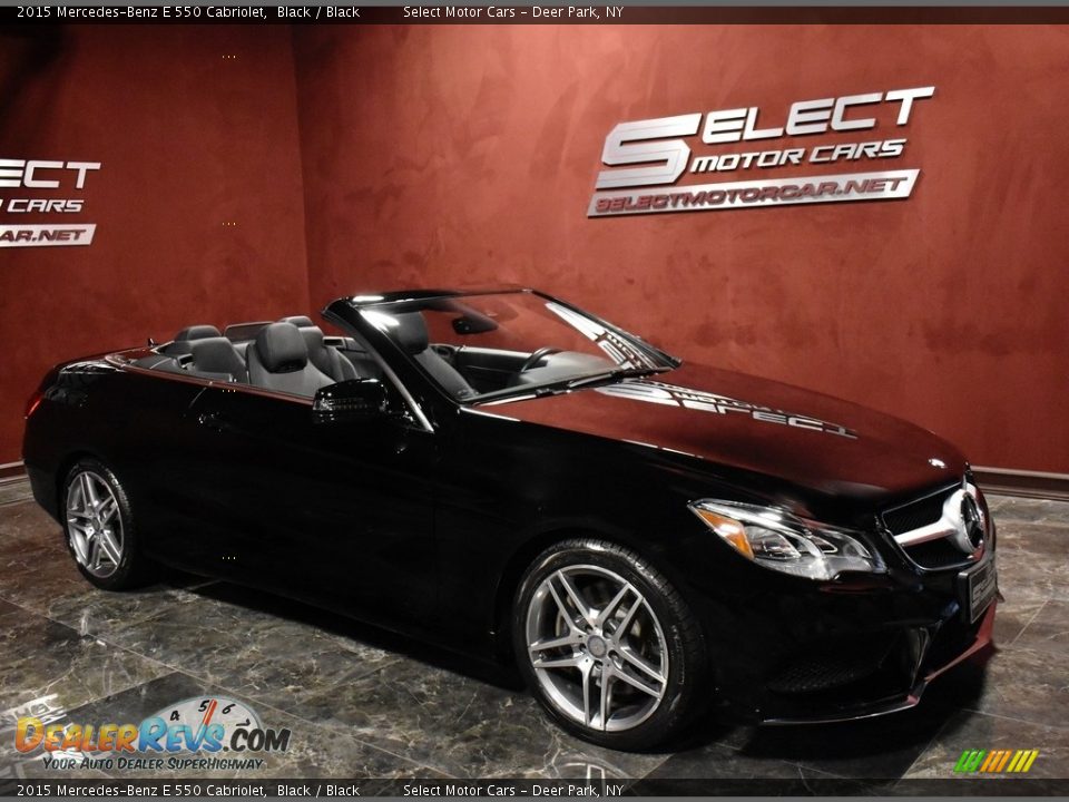 2015 Mercedes-Benz E 550 Cabriolet Black / Black Photo #7