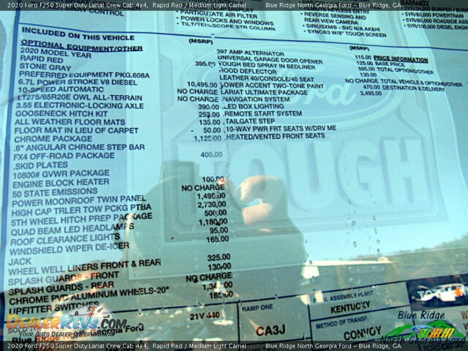2020 Ford F250 Super Duty Lariat Crew Cab 4x4 Rapid Red / Medium Light Camel Photo #30