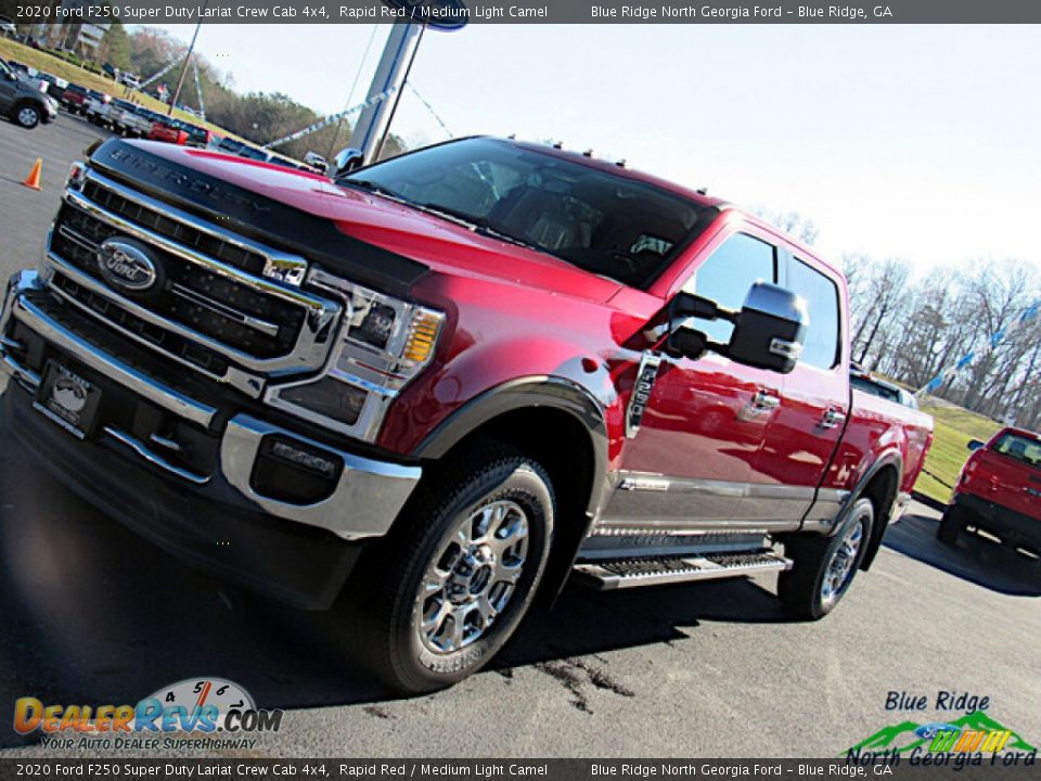 2020 Ford F250 Super Duty Lariat Crew Cab 4x4 Rapid Red / Medium Light Camel Photo #31