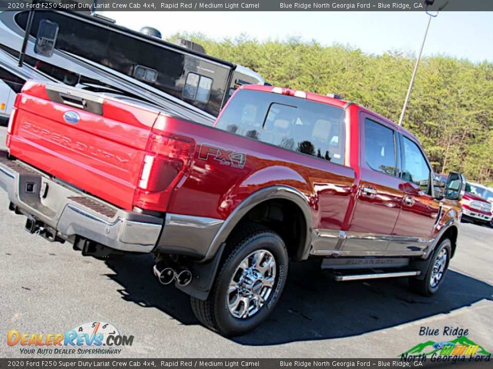 2020 Ford F250 Super Duty Lariat Crew Cab 4x4 Rapid Red / Medium Light Camel Photo #33