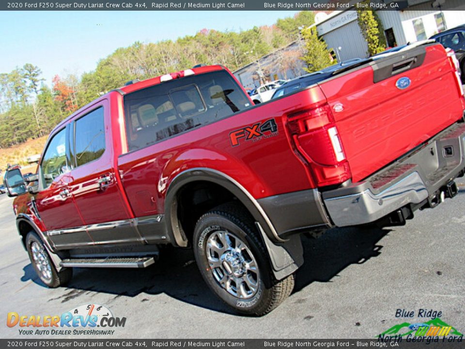 2020 Ford F250 Super Duty Lariat Crew Cab 4x4 Rapid Red / Medium Light Camel Photo #34