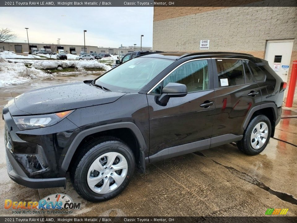 2021 Toyota RAV4 LE AWD Midnight Black Metallic / Black Photo #1